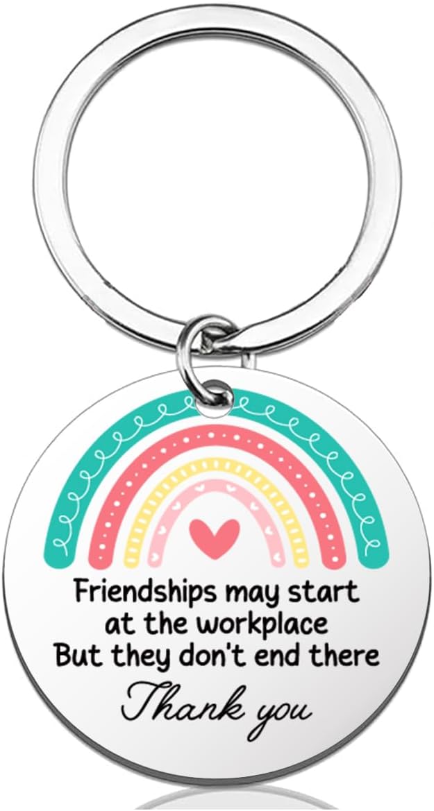 Coworker Leaving Gifts Friendship Keychain, Retirement Goodbye Farewell Gifts for Work Besties Coworkers Colleagues