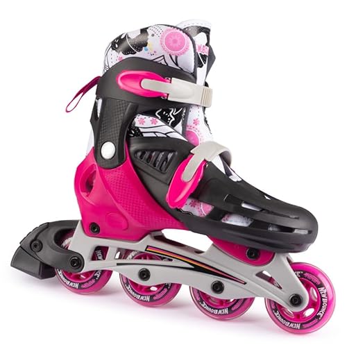 image for New Bounce New-Bounce Inline Skates for Girls and Boys - Outdoor Adjus