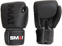 SMAI Elite85 Leather Boxing Gloves Plus 180" Black Boxing Wraps - Competition Boxing Mitts Made for Sparring, Kickboxing, Bag Work and Muay Thai Training - Winning Fight Gloves for Men & Women.