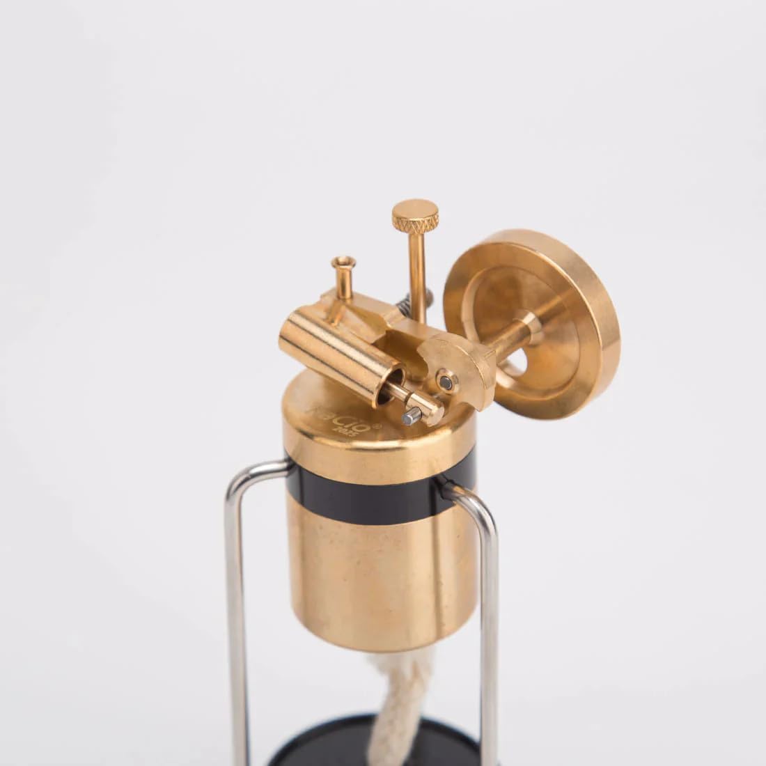 Mini Live Steam Engine Model Kit, Brass Steam Power Engine with Alcohol Burner, Educational Mechanical Model for Physics Demonstration and STEM Learning, Desktop Display Toy