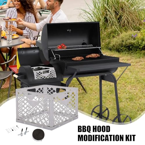 Juego de modificación de ahumador, mod offset, juego de mod para barbacoa, accesorios para ahumar con junta de sellado de cesta de carbón, herramienta mod para barbacoa - imagen 3