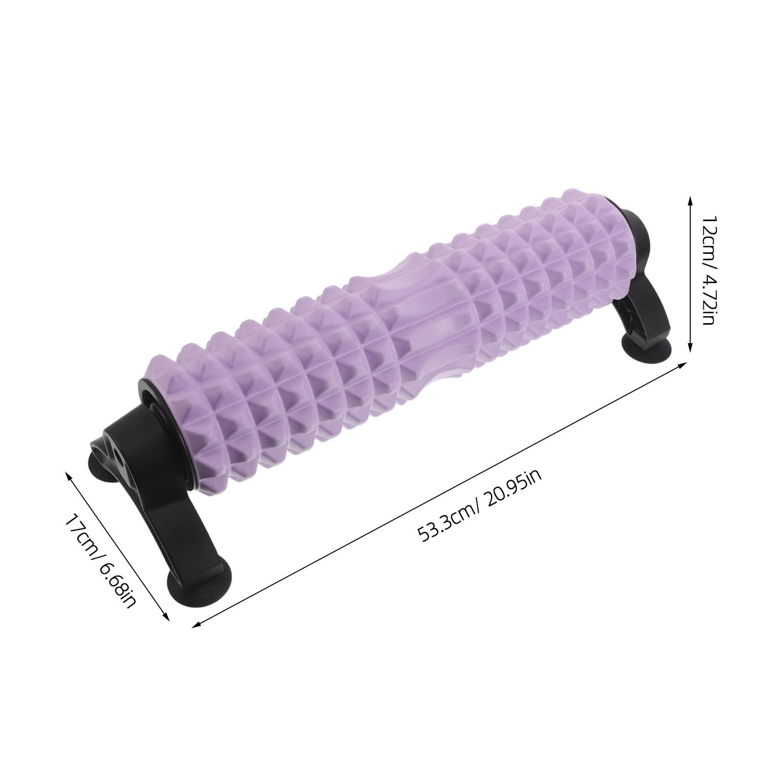 TOYANDONA Rullo di Schiuma Solido con Supporto per Massaggio Muscolare e Recupero, per Yoga e Allenamento, Realizzato in Schiuma e Plastica Resistente