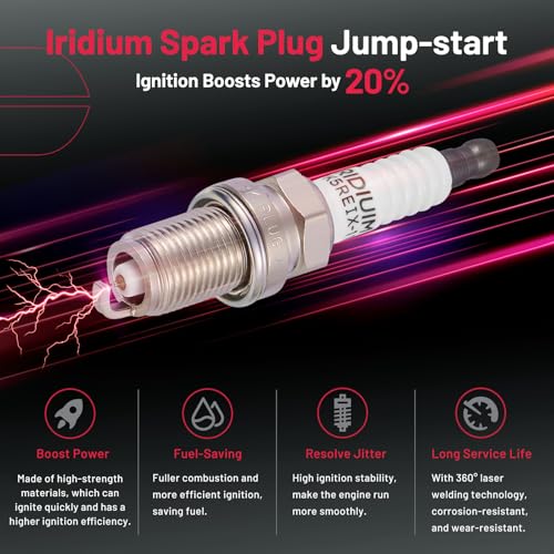 Image of BDFHYK 2 Ignition Coil Pack UF408 and 4 Iridium Spark Plug 7090 Compatible with Mazda 2001-2005 Miata 1.8L l4 Coil for 5C1202 72932012 9212060 C1339 E428 EBC1495 GN10437