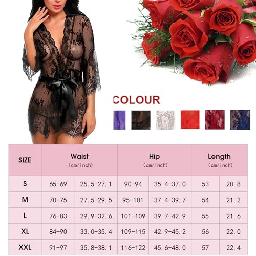 UMIPUBO-Mujer-Ropa-de-Dormir-Conjunto-Sexy-Lingerie-Transparente-Lace-Lenceria-Erotica-Babydoll-Ropa-Interior