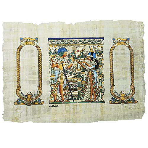 Papyrus égyptien mariage Toutânkhamon cadeau personnalisé avec 2 noms