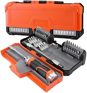 Amazon Brand - Umi Ratchet Screwdrivers Set 40-in-1, Ratchet Screwdriver and Bit Set with 40pcs Cr-V Bits Flexible Shaft and Driver Adapter, Tool Kits for DIY and Repair