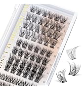 BEFER Lash Clusters, 72 Pcs D Curl Eyelash Clusters Super Fluffy Lightweight Individual Lashes 8-...