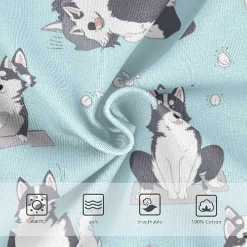 Cute Huskies Boys' Underwear Cotton Yoga Poses Boys Briefs Soft Toddler Underwear 2T3