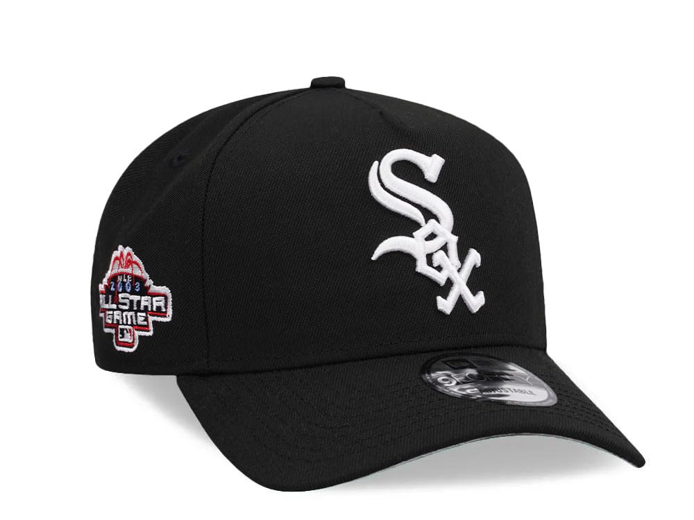 New Era Chicago White Sox All Star Game 2003 Black All Star Game 2003 Black Edition 9Forty A Frame Snapback Cap, Negro , Talla única