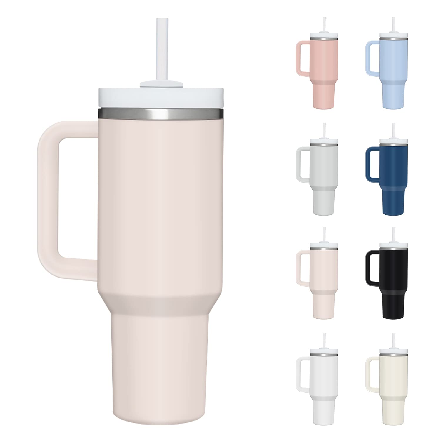 Koodee Gobelet Isotherme De 355 Ml Avec Couvercle Et Paille