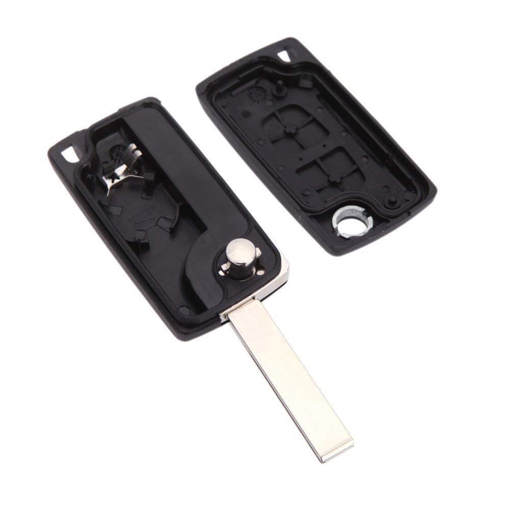 Guscio Chiave in Silicone Nero Compatibile Citroen C3 C4 C5 C2 Picasso Peugeot 107 206 207 307 308 406 407 Design Originale