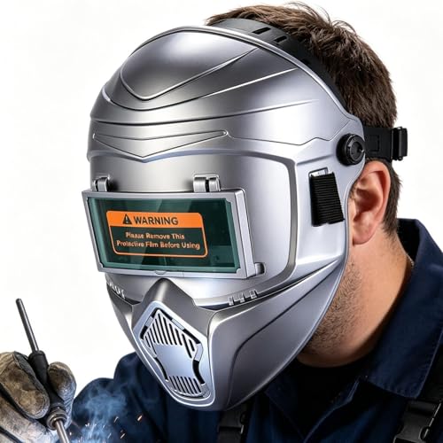 Casco de soldadura con oscurecimiento automático y cubierta transpirable antideslumbrante