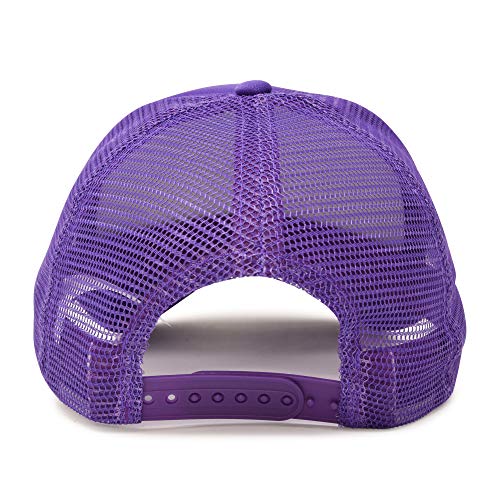 Image of Trucker Hat Mesh Cap Solid Colors Lightweight with Adjustable Strap Small Braid