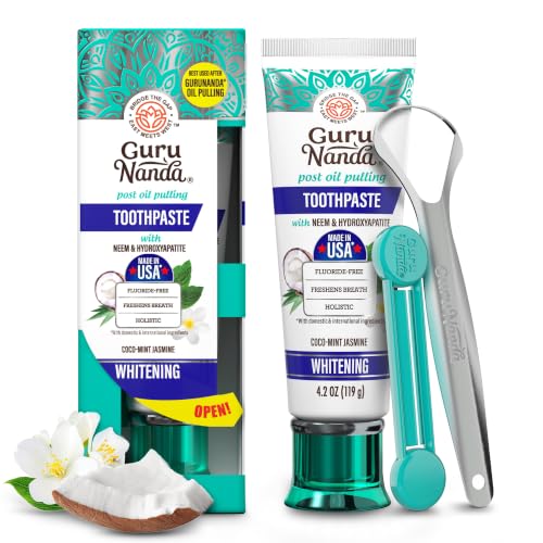 Image of GuruNanda Hydroxyapatite Toothpaste with Neem, SLS & Fluoride Free, 4.2oz