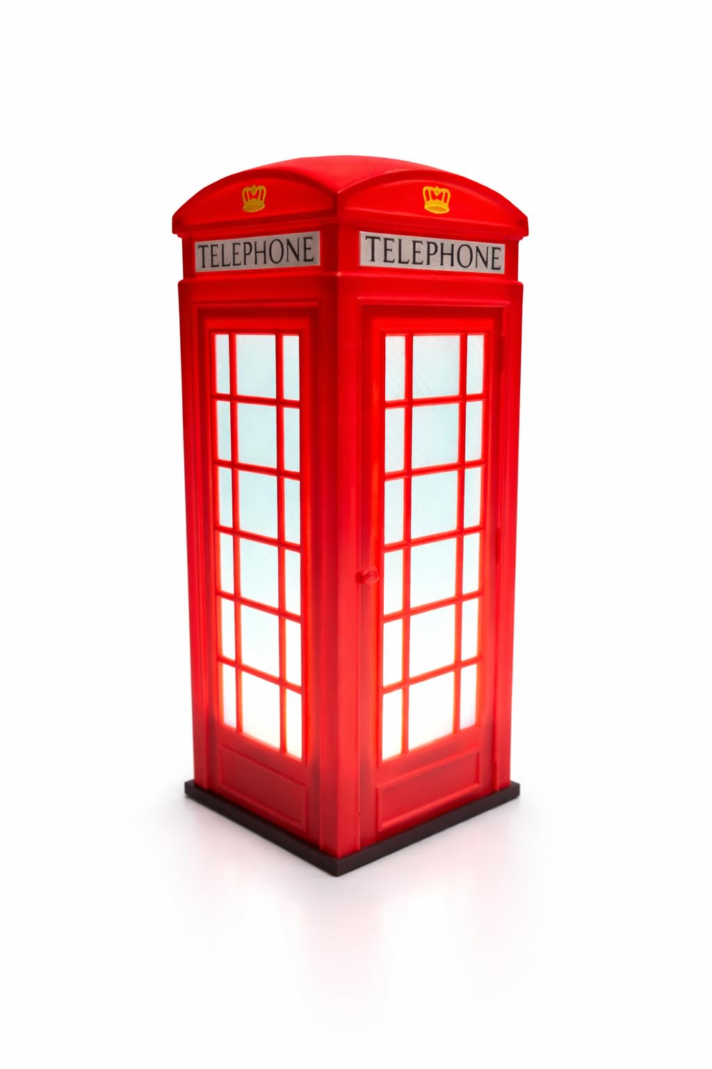 London Telephone Booth Lamp – 21cm 3D Printed Red Phone Box Table Light – USB LED British Home Decor – Handmade in UK