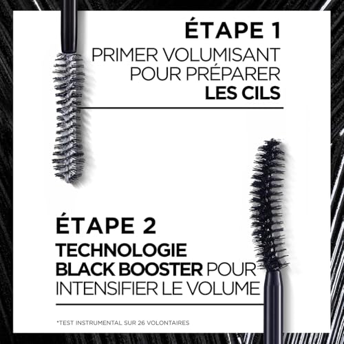 L'Oréal Paris - Mascara Pro XXL Lift - Effet Réhaussement de Cils Professionnel - Technologie Double Brosse - Longue Tenue - Teinte : Noir - 12 ml