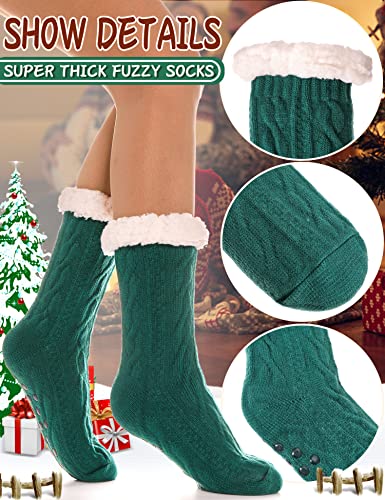 Image of EBMORE Women Slipper Fuzzy Socks Fluffy Cozy Cabin Warm Winter Soft Thick Comfy Fleece Non Slip Home Socks