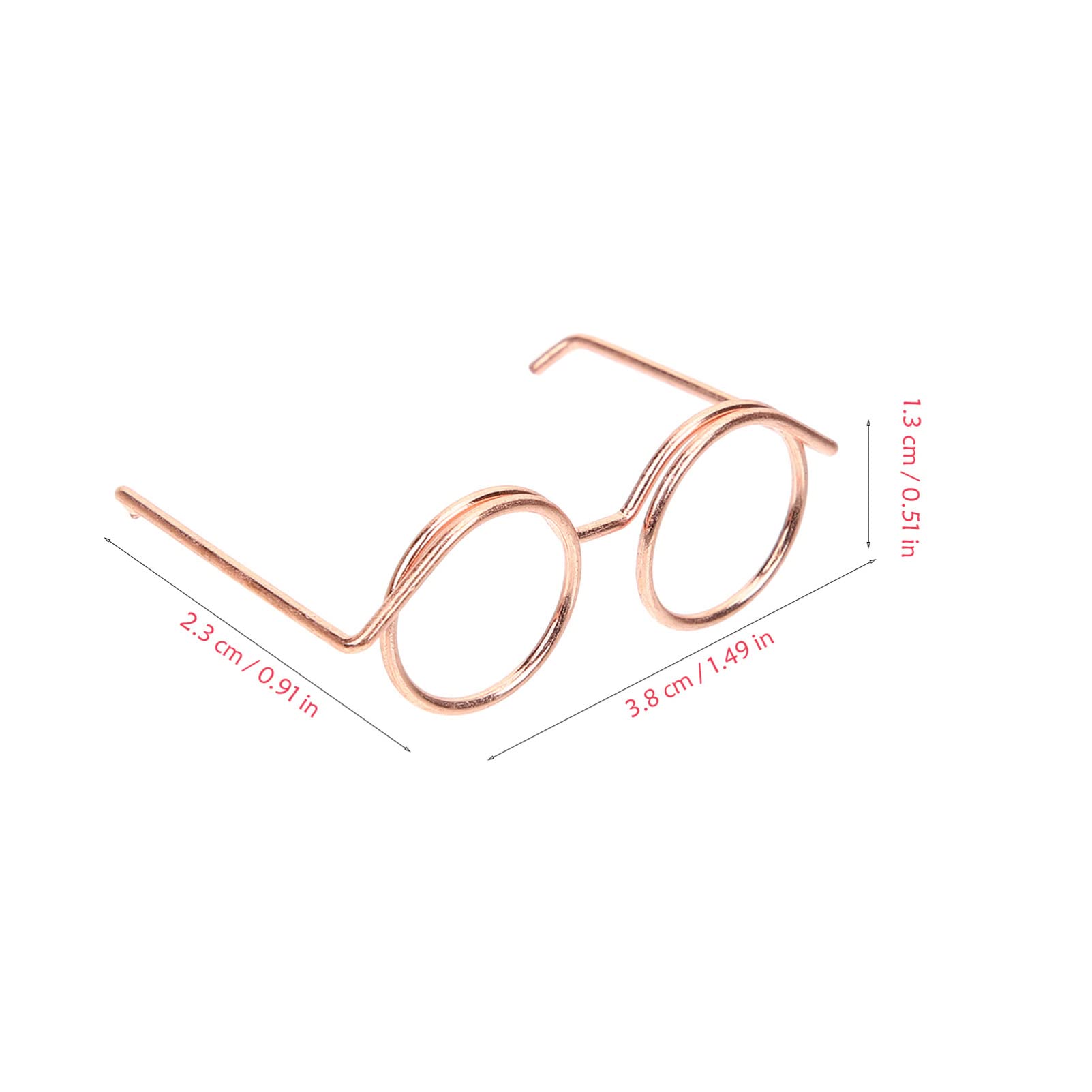 Toddmomy 10pcs Mini Doll Glasses Metal Wire Doll Eyeglasses Novelty Rimmed Eyewear for Dress Up Accessories - Image 2