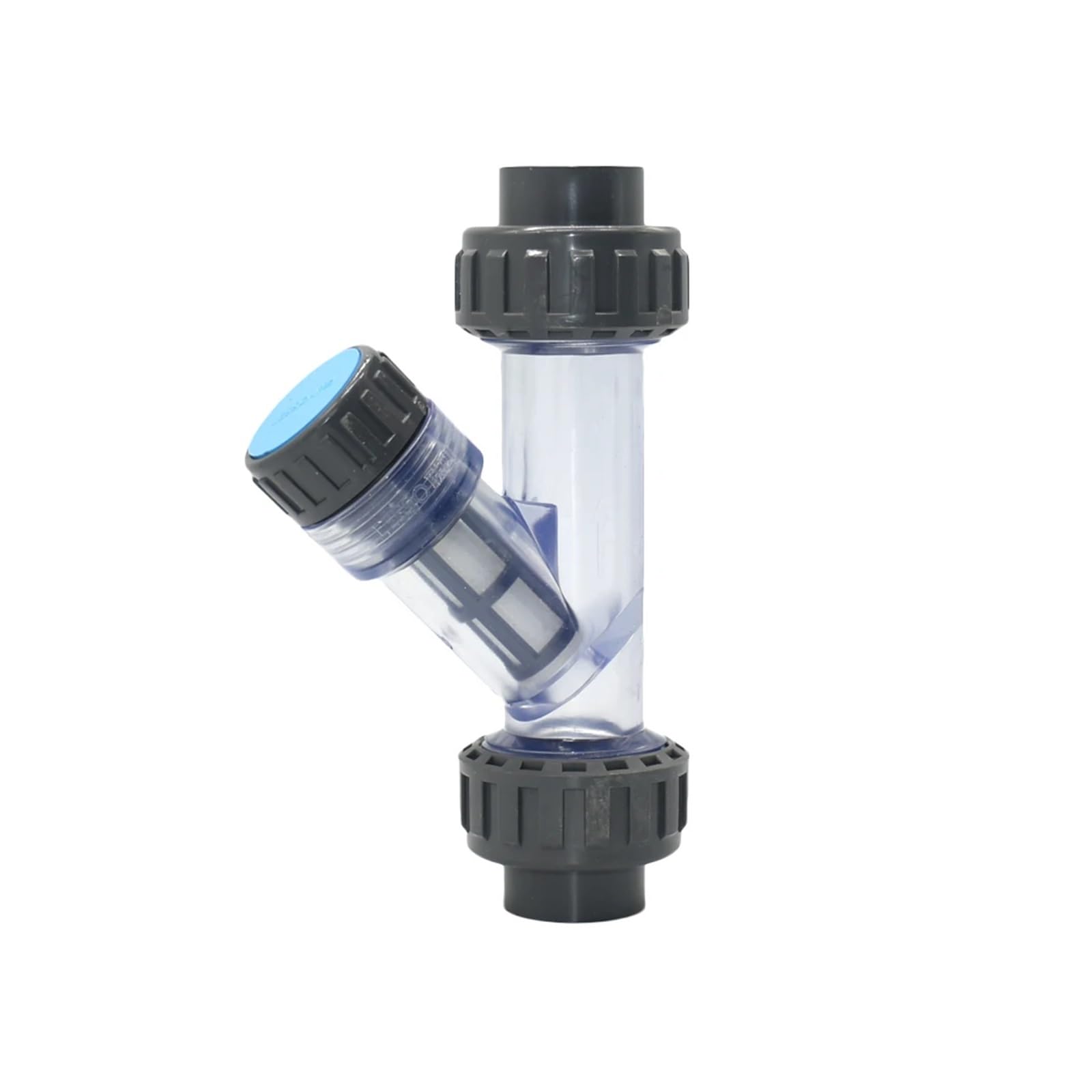 Filtro de agua tipo enchufe de 20/25/32/40/50/63mm, riego de jardín transparente, accesorios de 1mm DN15/20/25/32/40/50(63mm)