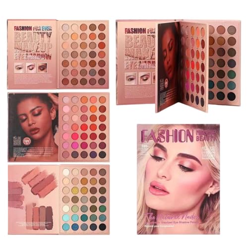 Paleta de colores de maquillaje: amplio surtido de sombras de ojos con pigmentación vibrante, diseño compacto plegable, selección de cosméticos artísticos para creadores de maquillaje, celebración de