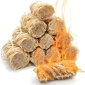 Ember Echo Natural Wood Wax Roll,Wood Wool Firelighter, 40pcs Fire Starter- Waterproof Pine Fire Starter for Campfires,Fireplace,Fire Pit,Chimney,BBQ,Smoker,Odorless Pine Quick Ignite Firestarter.