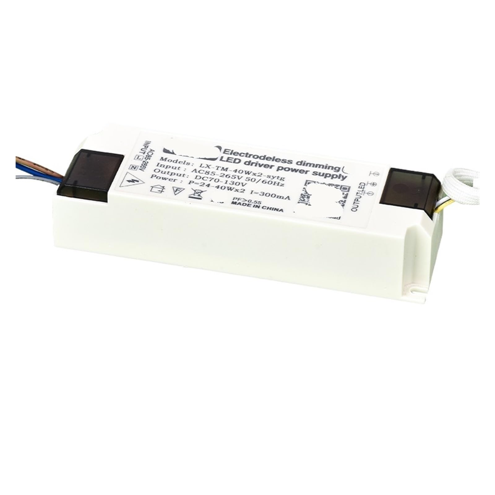 Alimentatore dimmer LED Intelligente Ballast con Memoria Dimmerazione a Tre Colori Ampia Tensione(24-40W*2 Without Remote Control)