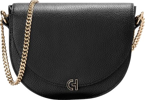 Cole Haan Women's Evie Chain Saddle Bag, Black