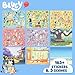 Bluey Repositionable Sticker Pad, Over 165 Removable Stickers & 5 Play Scenes, Jumbo Sticker Pad, Bluey Toys for Kids Ages 3 & Up