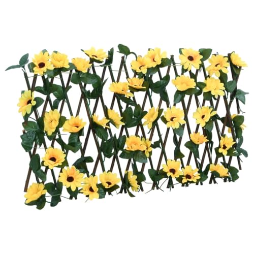vidaXL Rankgitter mit Künstlichem Efeu 5 STK., Sichtschutz Pflegeleicht Erweiterbar, Spalier für Terrasse Balkon Garten, Efeuzaun Hecke, 180x20cm
