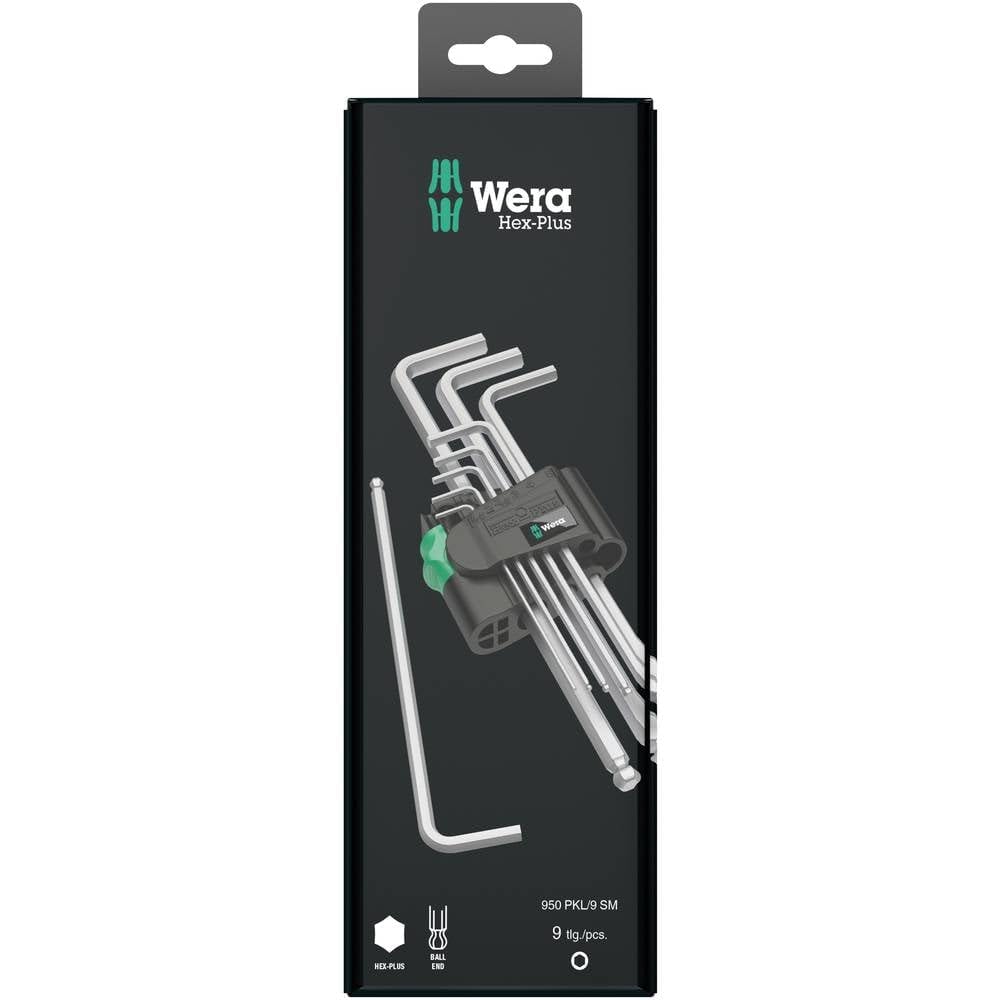 Wera 05073391001 950/9 Hex-Plus 1 SB L-key set, metric, chrome