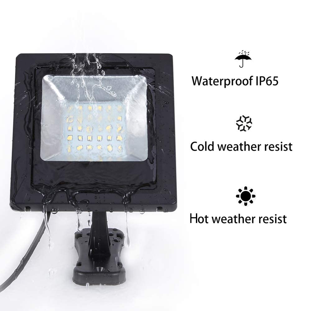 Dresmannst Solar-Flutlicht, LED-Solarleuchten, Sicherheitslicht, wasserdicht für Decke, Veranda, Kabinendach, Baum, Tür, Garten Beleuchtung