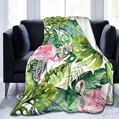 Tropical Flamingo Palm Leaves