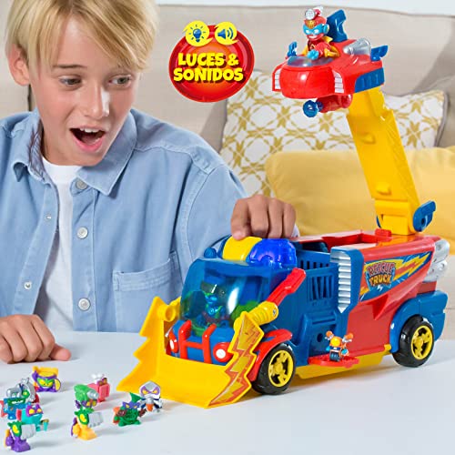 SUPERTHINGS Rescue Truck, Camión de Rescate de Superthings con Escalera y Nave, Incluye 1 Kazoom Kid y 1 SuperThing
