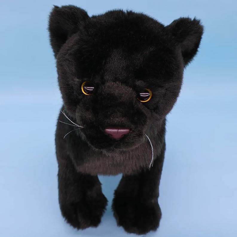 Simpatico Simulazione In Piedi Nero Leopardo Peluche Animale Giocattolo Morbido Animali Selvatici Leopardi Peluche Giocattoli Per Bambini Regali 28 cm Nero