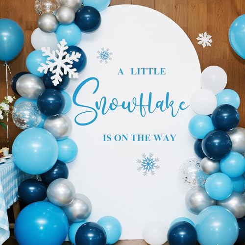 Vinilo decorativo A Little Snowflake azul 30x90 cm miniatura 6
