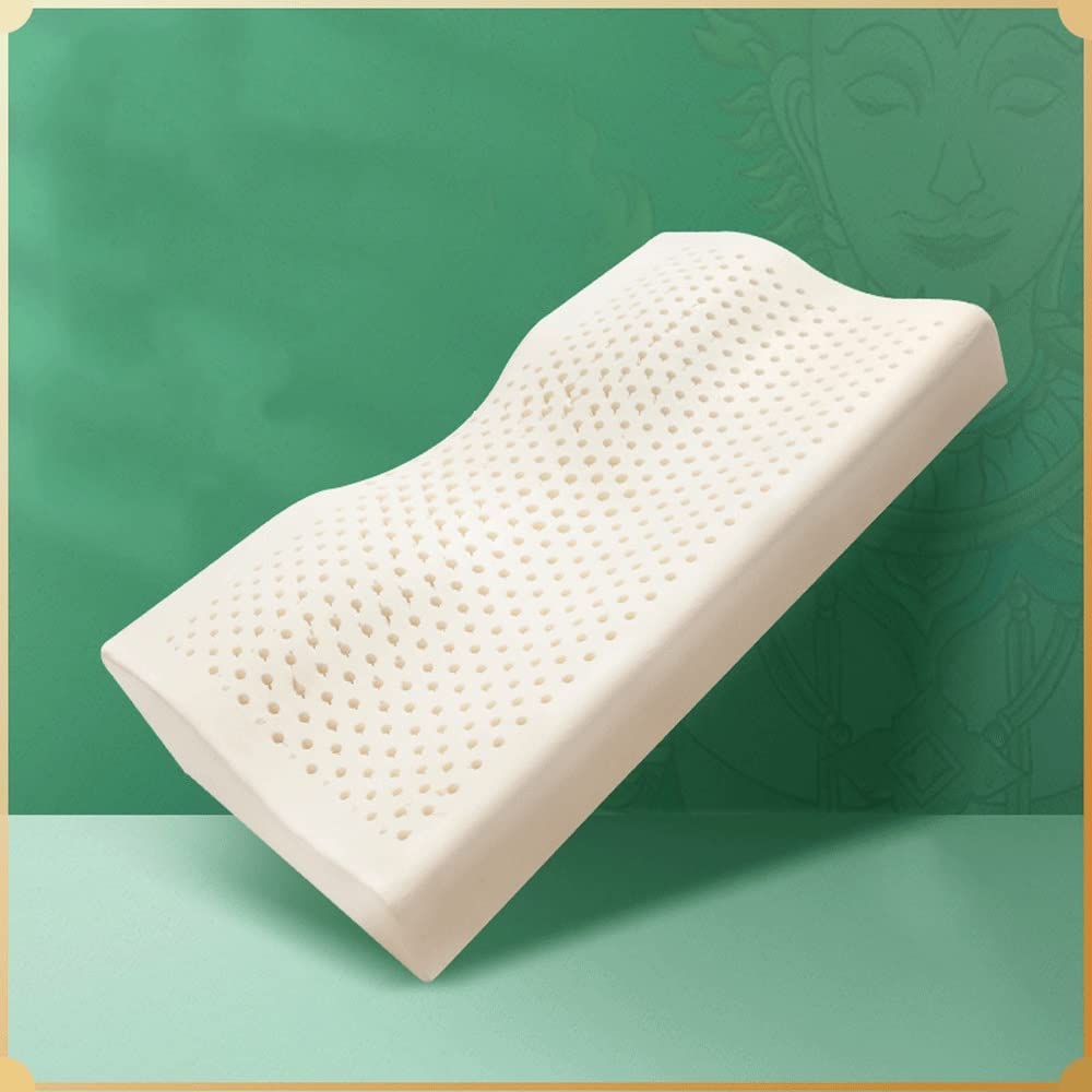 Cojines de cama de látex natural y posicionadores, almohada ergonómica para dormir, cojín de apoyo cervical de látex puro, cómoda almohada de cama para alivio del cuello