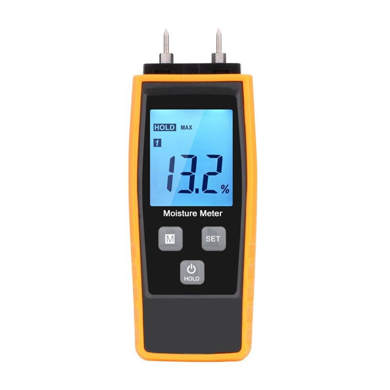 Amrttwy One Color Moisture Meter, Digital Wood Moisture Meter For Concrete 0-80 For Carpentry Cardboard And Construction Materials