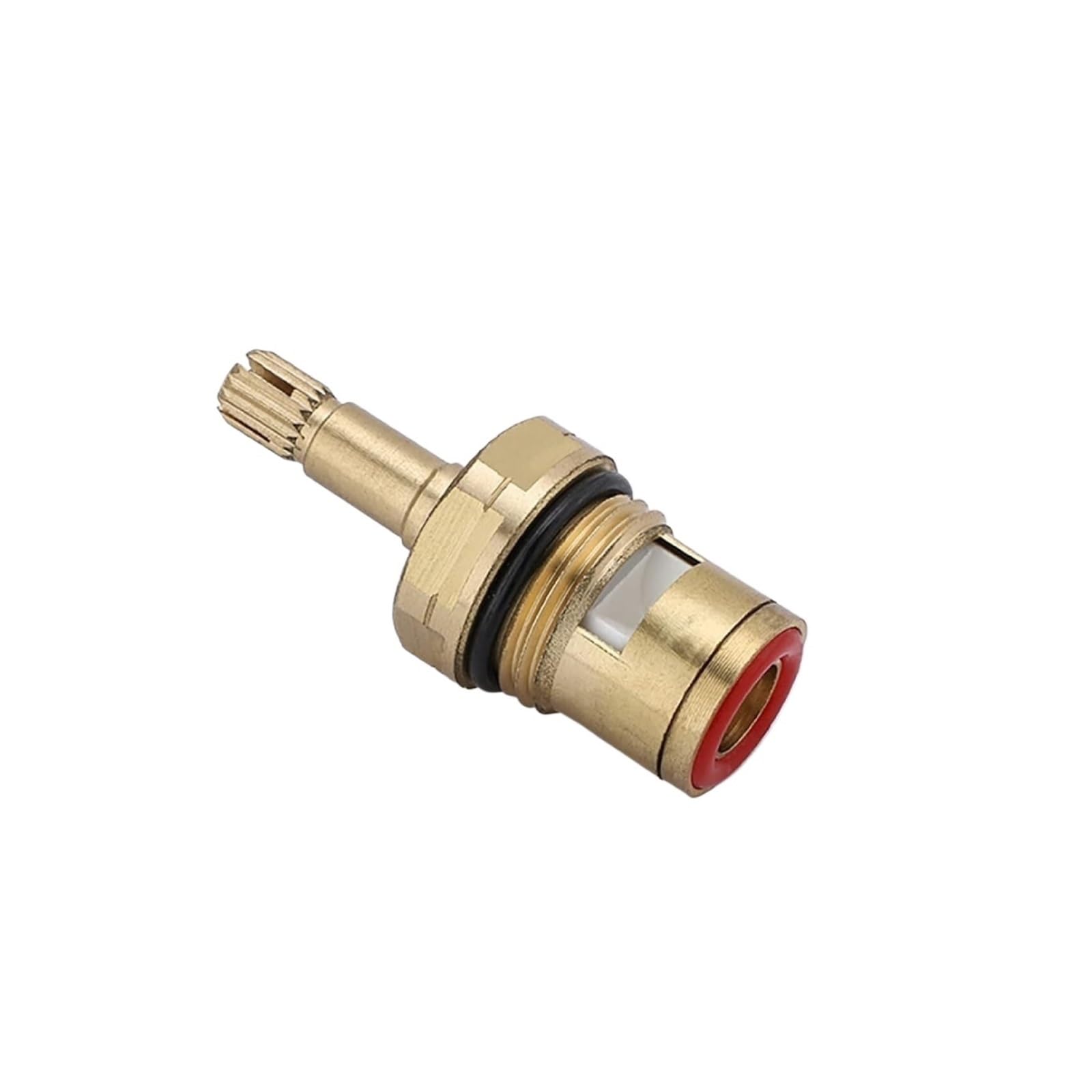 ZQFHSX Faucet Stem Disc,Tap Inner Valve,Faucet car 1pcs Replacement Tap Valves Brass Ceramic Disc Cartridges Valve Quarter Turn 20 Spline for Bathroom Kitchen Tap(Red)