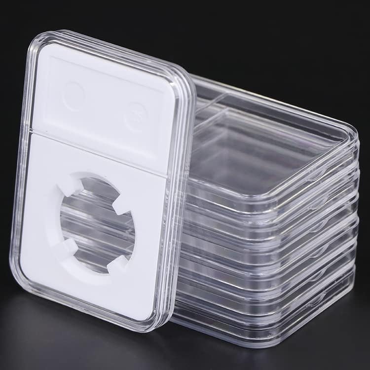 Protector para monedas 20mm 10 piezas plástico transparente miniatura 1