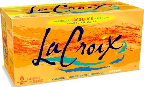 LaCroix Sparkling Tangerine Water, 12oz, 8 cans