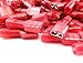Wiwaplex 50pcs (25Female & 25Male) Fully Insulated Wire Terminals Connector Nylon Spade Connectors Red 22-18 AWG