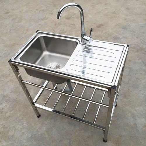 Catálogo para Comprar On-line Cocinas independientes Top 5. 38 FUREMA Fregadero Acero Inoxidable con Grifo Y Banco De Trabajo, Fregadero Cocina Independiente, Fregadero Comercial Restaurante Un Seno, Antioxidante, Duradero (Color : Single...