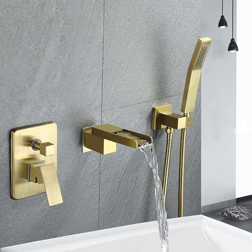 Robinet mitigeur de Salle de Bain Cascade avec Douche télescopique