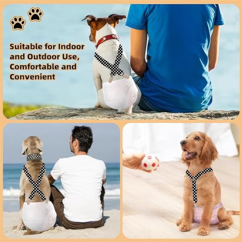 DHWEKU Pet Soft Hundewindel-Hosenträger,Hunde-Hosenträger,Hunde-Windelgeschirr,Hosenträger für Windeln,Welpen-Hosenträger,Bauchbänder,Haustier-Kleidung