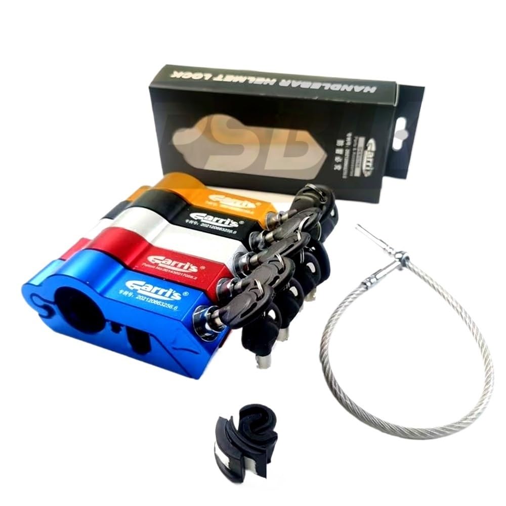 Candado Moto Cerradura para Casco de Motocicleta, Freno de Manillar, Agarre antirrobo, 1 ud. Candado Moto Disco(Blue)