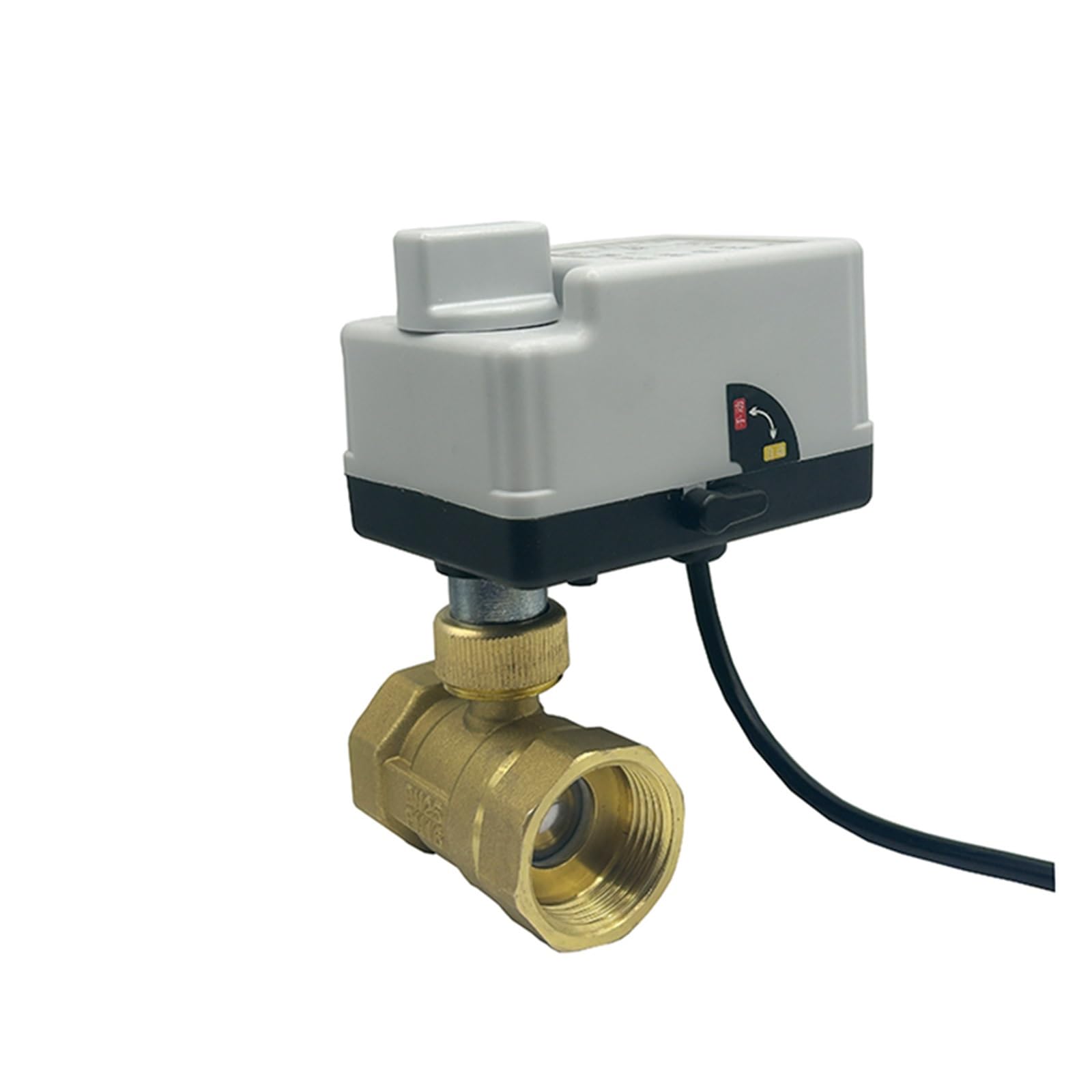 VSPPJYFG 1" 2" Two Way Motorized Ball Valve With Manual Switch 220V 12V 24V Brass Electric Ball Valve 3-Wire 2 Point Control(24VDC,1 Inch)