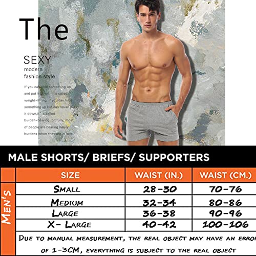 Men's Cotton Loose Briefs Breathable Sports Shorts Thin Three-Point Pants Home Pajama Pants2
