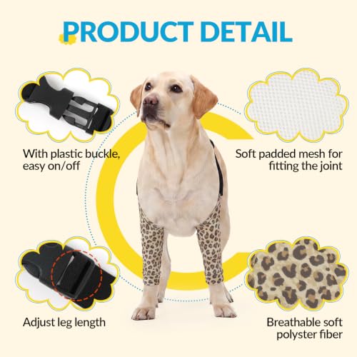 Image of ROZKITCH Dog Leg Sleeve for Front Leg Wound Cover Skin Problems Callus | Anti Licking incisions, Prevent Licking bandages, Elbow callus protection, Joint Cover, Wound coverage, Mashine Washable