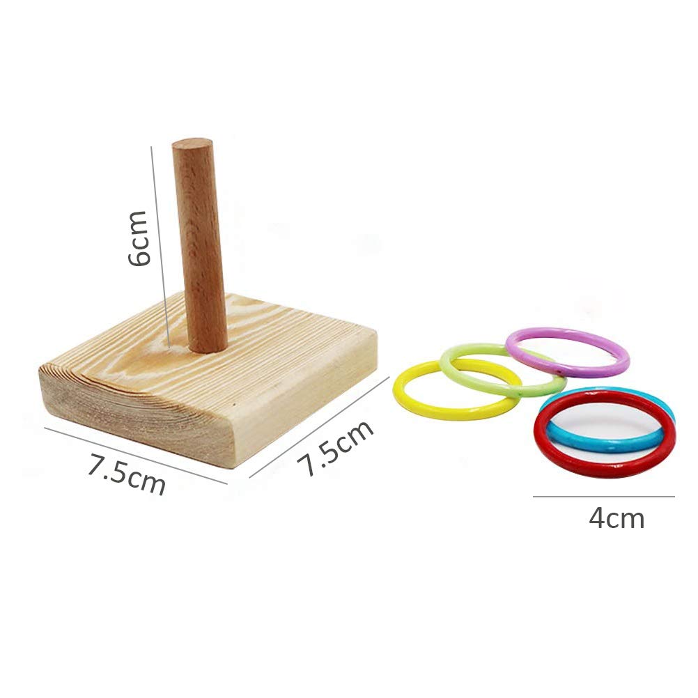 Sahgsa Bird toy stacking pet bird parrot Small rings toy set for parrots - Image 2