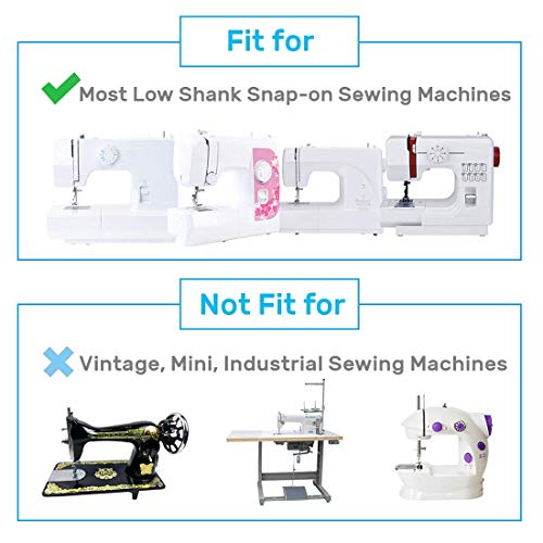 Pie para coser botones compatible con máquinas de bajo prensatelas miniatura 6